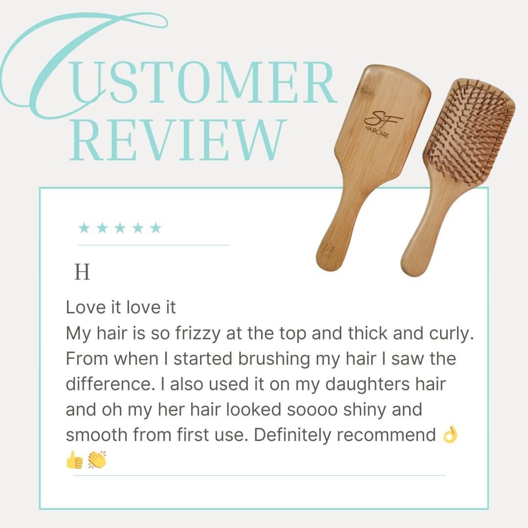 Bamboo Wooden Hair Brush - SFHaircare