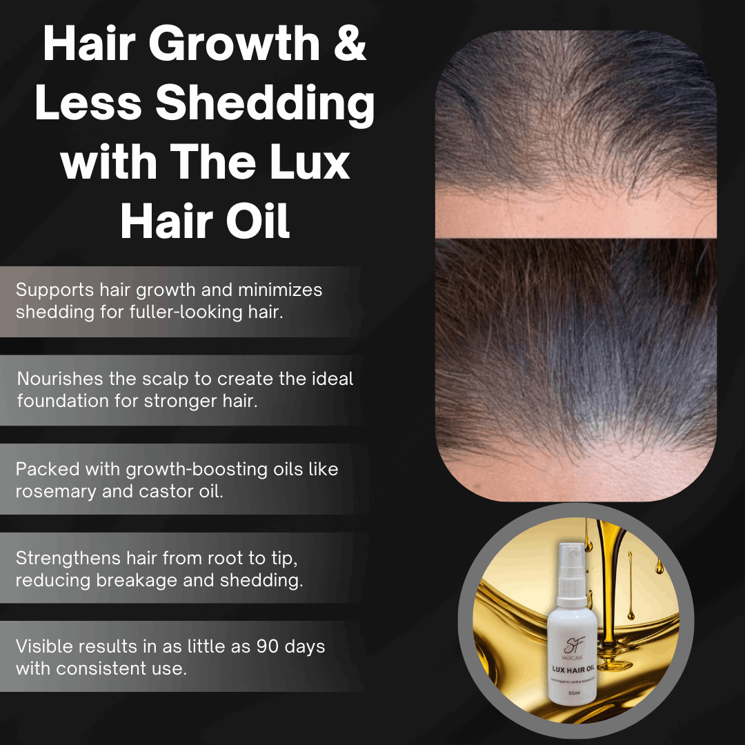 Lux Hair Oil Glass Bottle 50ml (pre filled) - SFHaircare