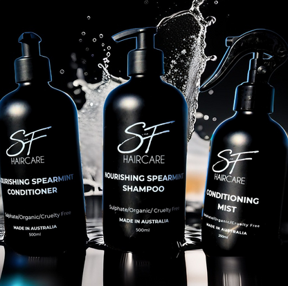 Essentials Shampoo / Conditioner 500ml & Conditioning Mist 250ml (pre filled glass bottles)