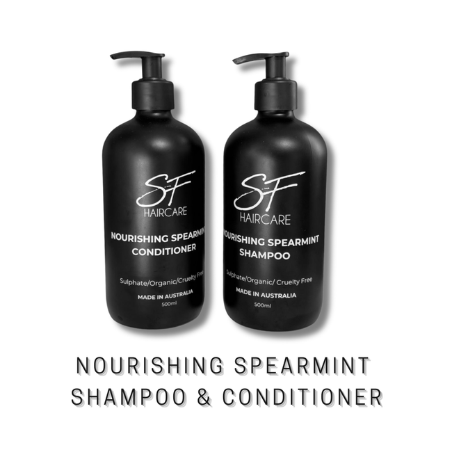 Duo Nourishing Spearmint Shampoo & Conditioner 500ml (pre filled glass bottles)