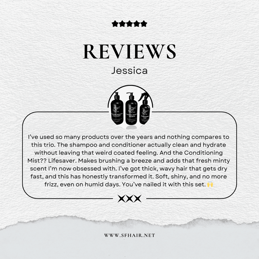 SFHaircare Essentials Trio Sample Pack with Bonus Perfume