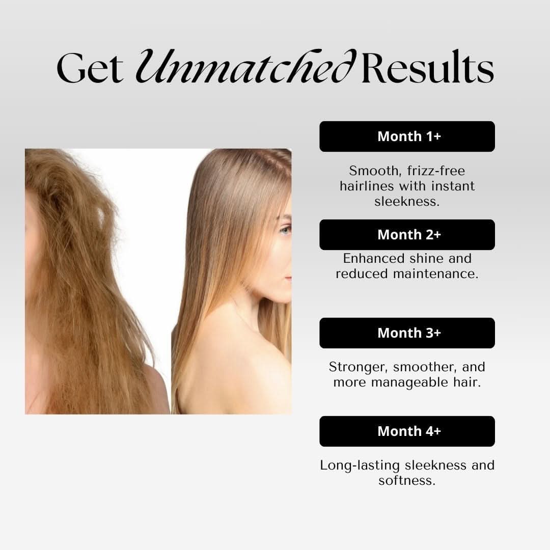 Compact keratin touch-up stick for instant frizz control