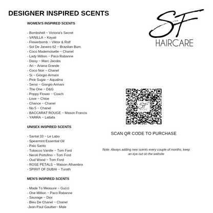 SFHair Perfume Mist 2ml (Designer Inspired Scents)