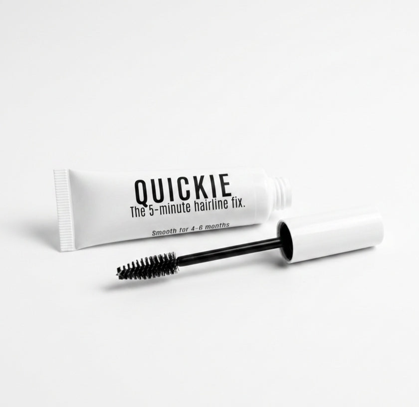 QUICKIE The 5-minute hairline fix. Smooth for 4–6 months.