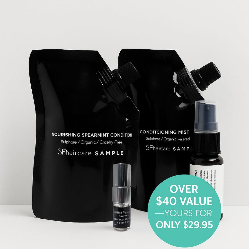 SFHaircare Discovery Trio Mini Set with Bonus Hair Perfume Mist – salon-grade hair care essentials
